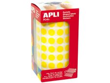 APLI kids - Adhesivo de decoración - círculo - 1,05 cm de diámetro - amarillo - permanente (paquete de 5192)