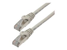 MCL - Cable de red - RJ-45 (M) a RJ-45 (M) - 10 m - par trenzado sin blindar apantallado (F/UTP) - CAT 6 - moldeado, sin enganches - gris