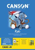 CANSON Kids - Papel de dibujo - A4 - 20 hojas - blanco
