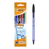 BIC Cristal SOFT - Bolígrafo - negro, rojo, azul, verde - 1.2 mm - medio (paquete de 4)