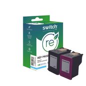 SWITCH - Paquete de 2 - negro, color (cian, magenta, amarillo) - compatible - refabricado - cartucho de tinta (alternativa para: HP 302XL) - para HP Deskjet 11XX, 21XX, 36XX; ENVY 45XX; Officejet 38XX, 46XX, 52XX