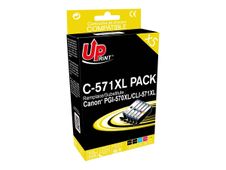 UPrint C-570/571XL PACK - Paquete de 5 - negro, amarillo, cián, magenta - compatible - refabricado - cartucho de tinta - para Canon PIXMA TS5051, TS5053, TS5055, TS6050, TS6051, TS6052, TS8051, TS8052, TS9050, TS9055