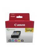 Canon PGI-580 PGBK/CLI-581 CMYBK Multipack - Paquete de 5 - negro, amarillo, cián, magenta - original - blíster - depósito de tinta - para PIXMA TS6251, TS6350, TS6351, TS705, TS8252, TS8350, TS8351, TS8352, TS9550, TS9551