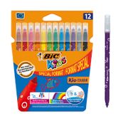 BIC KiDS Couleur - Rotulador de punta de fibra - colores surtidos - tinta al agua - 0.8 mm - medio (paquete de 12)