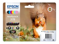 Epson Multipack 378 - Paquete de 6 - negro, amarillo, cián, magenta, magenta claro, cián claro - original - blíster - cartucho de tinta - para Expression Home XP-8605, XP-8606; Expression Photo XP-8500, XP-8505, XP-8700