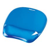 Fellowes Gel Crystals - Alfombrilla de ratón con apoyamuñecas - azul