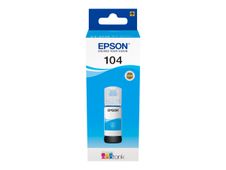 Epson 104 - 65 ml - cián - original - depósito de tinta - para EcoTank ET-14100, 1810, 2721, 2810, 2811, 2812, 2814, 2815, 2820, 2821, 2825, 2826, 4800