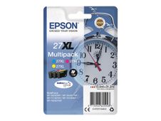 Epson 27XL Multipack - Paquete de 3 - 31.2 ml - XL - amarillo, cián, magenta - original - cartucho de tinta - para WorkForce WF-3620, WF-3640, WF-7110, WF-7210, WF-7610, WF-7620, WF-7710, WF-7715, WF-7720