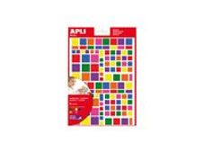 APLI kids - Adhesivo de decoración - círculo, cuadrado, triangular - 6 hojas - multicolor - no permanente (paquete de 664)