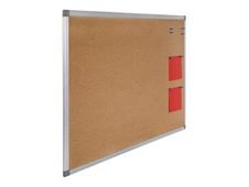 Juvénilia - Tablón de anuncios - montaje en pared - 450 x 600 mm - corcho - natural - marco de aluminio con esquinas grises