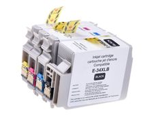 UPrint E-34XL PACK - Paquete de 4 - negro, amarillo, cián, magenta - compatible - cartucho de tinta - para Epson WorkForce Pro WF-3720, WF-3720DWF, WF-3725DWF