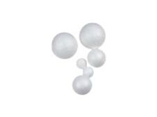 Apli Agipa - Forma artesanal - bola - 2,5 cm de diámetro - blanco - espuma de poliestireno (paquete de 10)