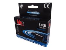 UPrint E-80B - 12 ml - tamaño XL - negro - compatible - cartucho de tinta (alternativa para: Epson T0801) - para Epson Stylus Photo P50, PX650, PX660, PX710, PX720, PX730, PX800, PX810, PX820, PX830