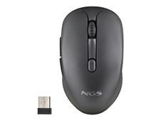 NGS Evo - Ratón - recargable - diestro - óptico - 6 botones - inalámbrico - 2.4 GHz - receptor inalámbrico USB - rust black - caja para colgar