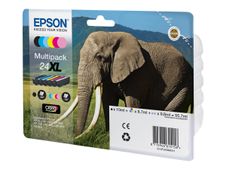 Epson 24XL Multipack - Paquete de 6 - 55.7 ml - XL - negro, amarillo, cián, magenta, magenta claro, cián claro - original - blíster - cartucho de tinta - para Expression Photo XP-55, 750, 760, 850, 860, 950, 960, 970; Expression Premium XP-750, 850