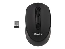 NGS Smog-RB - Ratón - diestro y zurdo - óptico - 4 botones - inalámbrico - 2.4 GHz, Bluetooth 3.0, Bluetooth 5.0 - receptor inalámbrico USB - negro
