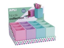 Apli Nordik Collection - Tapa de lapicero - 7 x 7 x 9.5 cm - silicone - azul, púrpura, verde, rosa