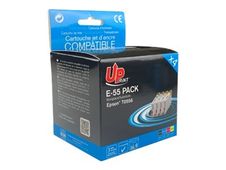 UPrint E-55 PACK - Paquete de 4 - 12.5 ml - negro, amarillo, cián, magenta - compatible - recipiente de color - cartucho de tinta - para Epson Stylus Photo R240, R245, RX420, RX425, RX520
