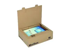 Logistipack L - Caja de envío de correo - 32.5 cm x 24 cm x 10.5 cm - marrón