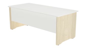 Mesa de oficina serie work 200x80 roble - blanco