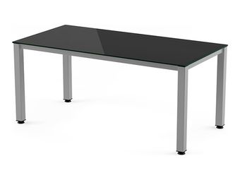 Rocada Executive - Mesa - rectangular - negro - gris, RAL 9006 base