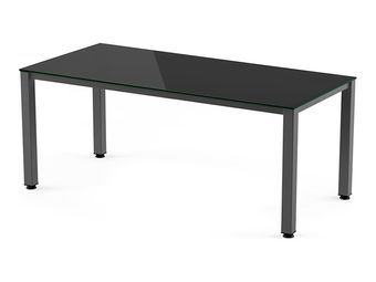 Rocada Executive - Mesa - rectangular - negro - negro, RAL 7015 base