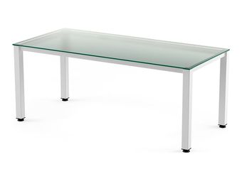 Rocada Executive - Mesa - rectangular - translúcido - blanco base