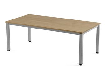 Rocada Executive - Mesa - rectangular - roble - gris, RAL 9006 base
