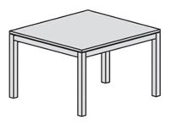 Rocada Executive - Mesa - cuadrado - gris - antracita base