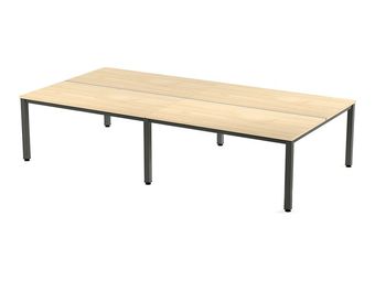 Rocada Executive - Mesa - rectangular - verde haya - RAL 7015, antracita base
