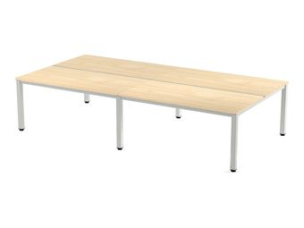 Rocada Executive - Mesa - rectangular - verde haya - blanco, RAL 9003 base