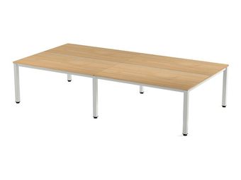 Rocada Executive - Mesa - rectangular - roble - blanco base