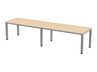 Rocada Executive - Mesa - rectangular - verde haya - aluminio base