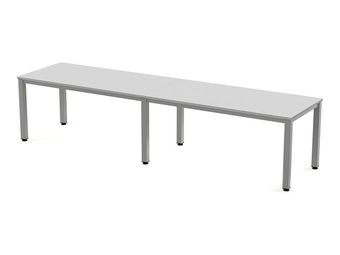 Rocada Executive - Mesa - rectangular - gris - gris, RAL 9006 base