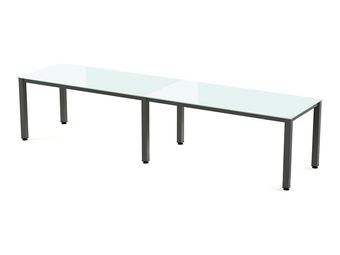 Rocada Executive - Mesa - rectangular - blanco - antracita base
