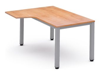 Rocada Executive - Mesa - forma de L (izquierdo) - roble - gris, RAL 9006 base