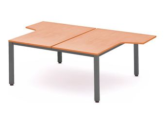 Rocada Executive - Mesa - con forma de L - verde haya - antracita base