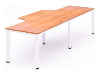Rocada Executive - Mesa - con forma de L - roble - blanco base