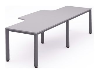 Rocada Executive - Mesa - con forma de L - gris - antracita base