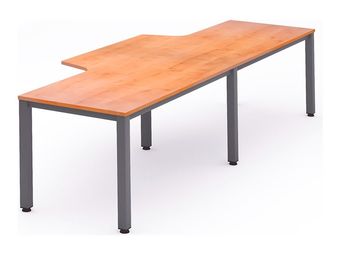 Rocada Executive - Mesa - con forma de L - roble - antracita base