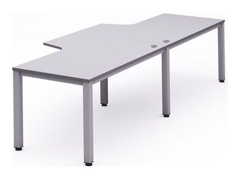 Rocada Executive - Mesa - con forma de L - gris - aluminio base
