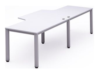 Rocada Executive - Mesa - con forma de L - aluminio - aluminio base