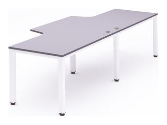 Rocada Executive - Mesa - con forma de L - gris - aluminio base