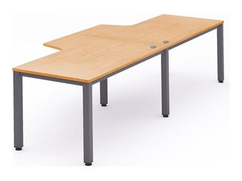 Rocada Executive - Mesa - con forma de L - verde haya - antracita base