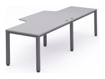 Rocada Executive - Mesa - con forma de L - gris - antracita base