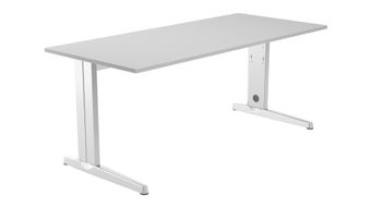 Mesa de oficina serie metal 160x80 blanco - gris