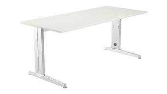 Mesa de oficina serie metal 160x80 blanco - blanco