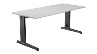 Mesa de oficina serie metal 160x80 antracita - gris