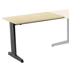 Ala para mesa de oficina serie metal 100x60 antracita-haya
