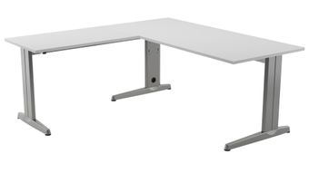 Ala para mesa de oficina serie metal ajustable en altura 100x60 aluminio  gris -precio